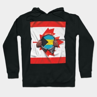 Bahamas Flag Canadian Flag Ripped - Gift for Bahamian From Bahamas Hoodie